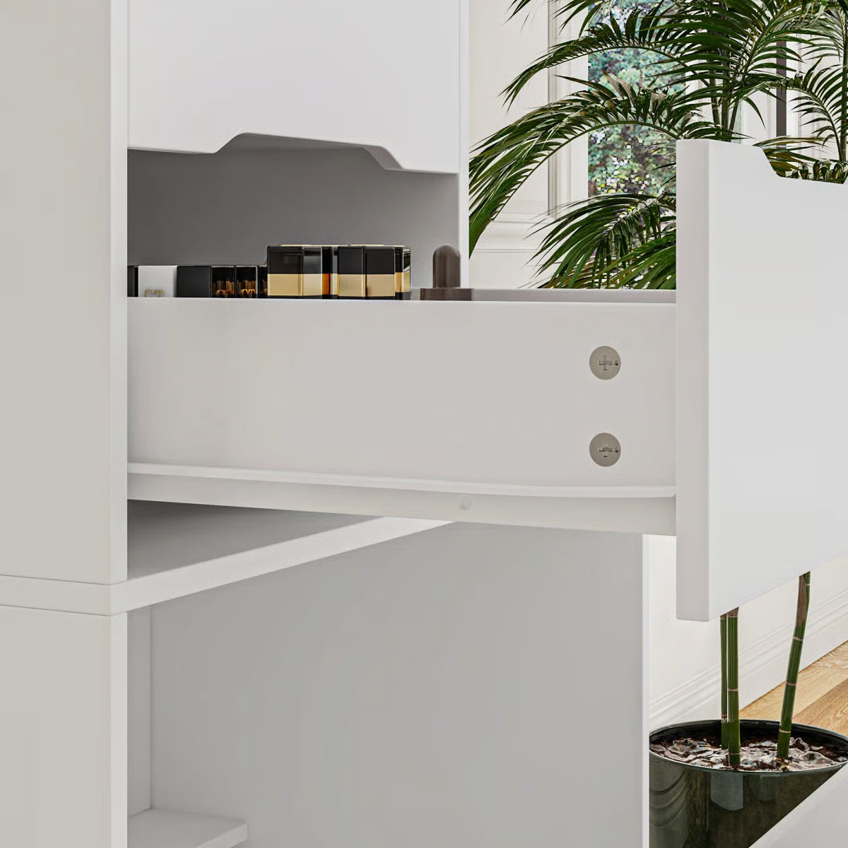 Modern 2-Drawer Flip-Top Makeup Vanity -OUCH CART |Dressing table 