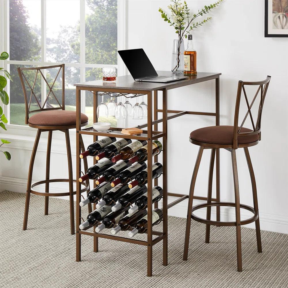 3-Piece Dining Table Set, Kitchen Table Set - Ouch Cart 