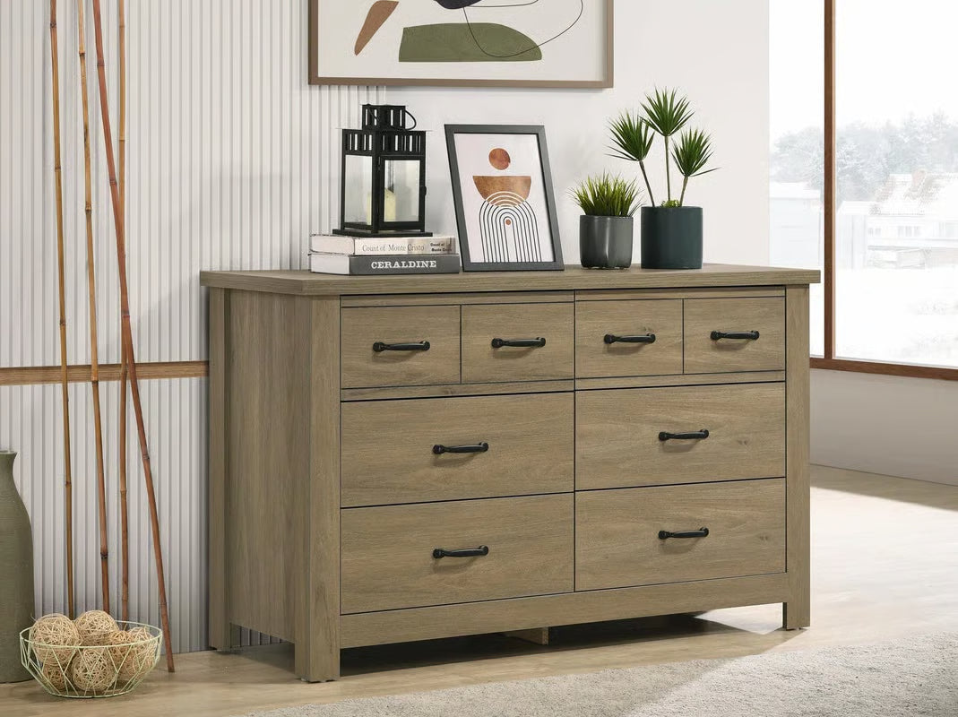 Modern Coffee Gray Oak Dresser -OUCH CART |Dressing table