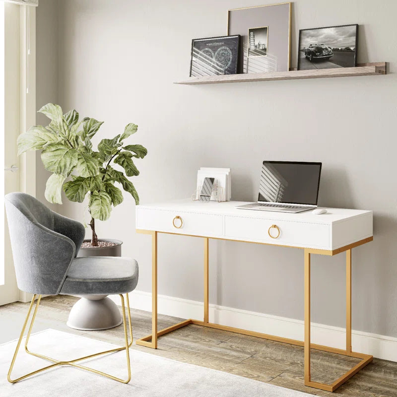 Writing and Computer Desk with 2 Drawers
