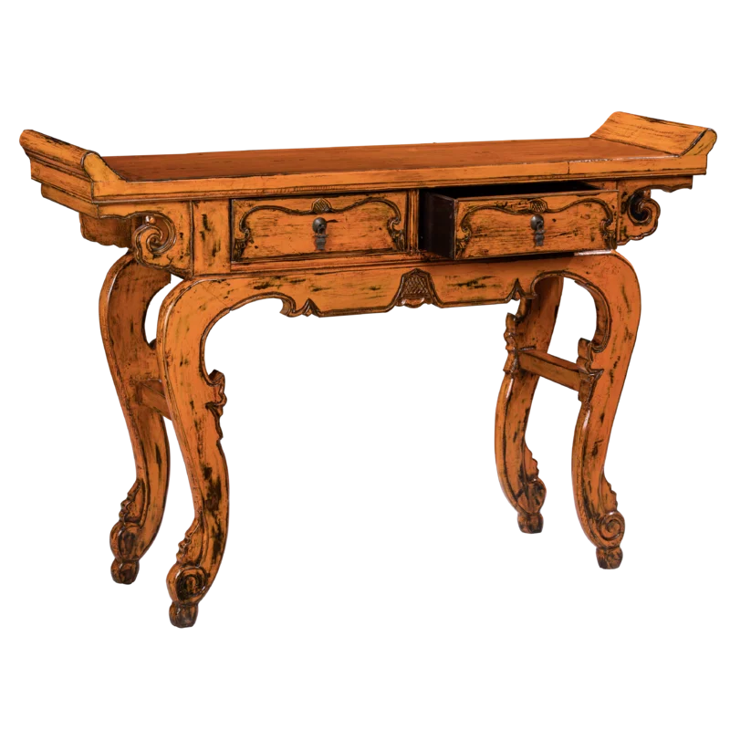 Evegny Solid Wood Console Table