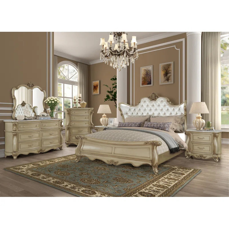 Monique 2-Drawer Solid Wood Nightstand