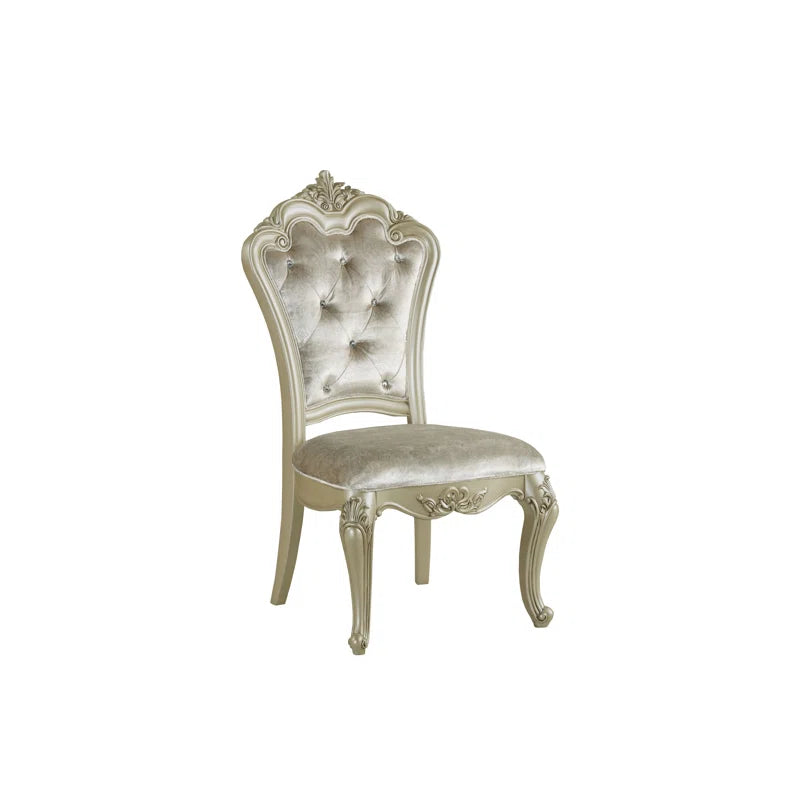 Monique 5-Piece Solid Wood Dining Set in Champagne