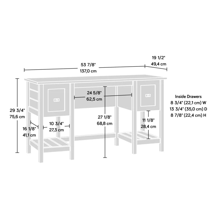 Modern " Writing Desk with Storage and Spacious Work Surface