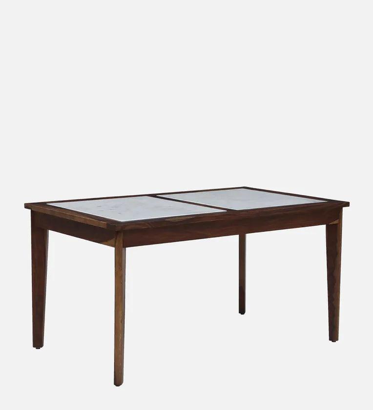 Sheesham Wood 6 Seater Dining Set In Scratch Resistant Provincial Teak Finish With Bench - Ouch Cart 