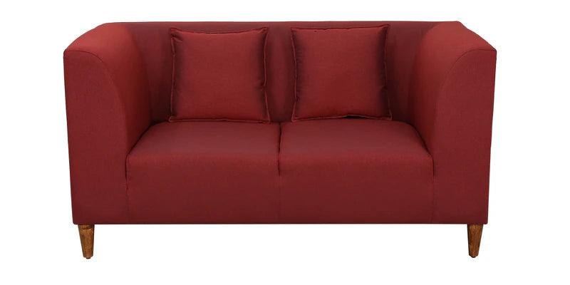 Fabric 2 Seater Sofa In Garnet Red Colour - Ouch Cart 