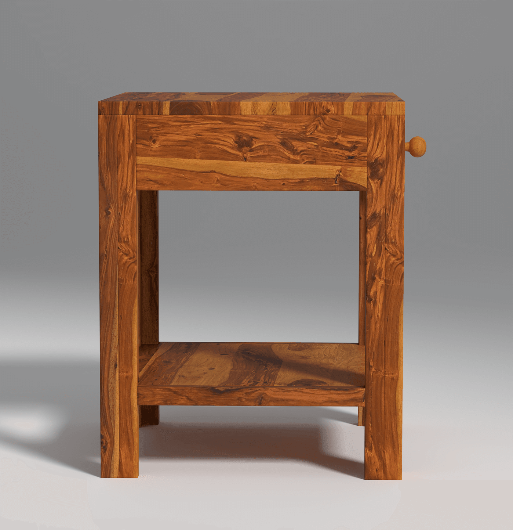 Acota Sheesham Wood Bedside Table In Light Honey