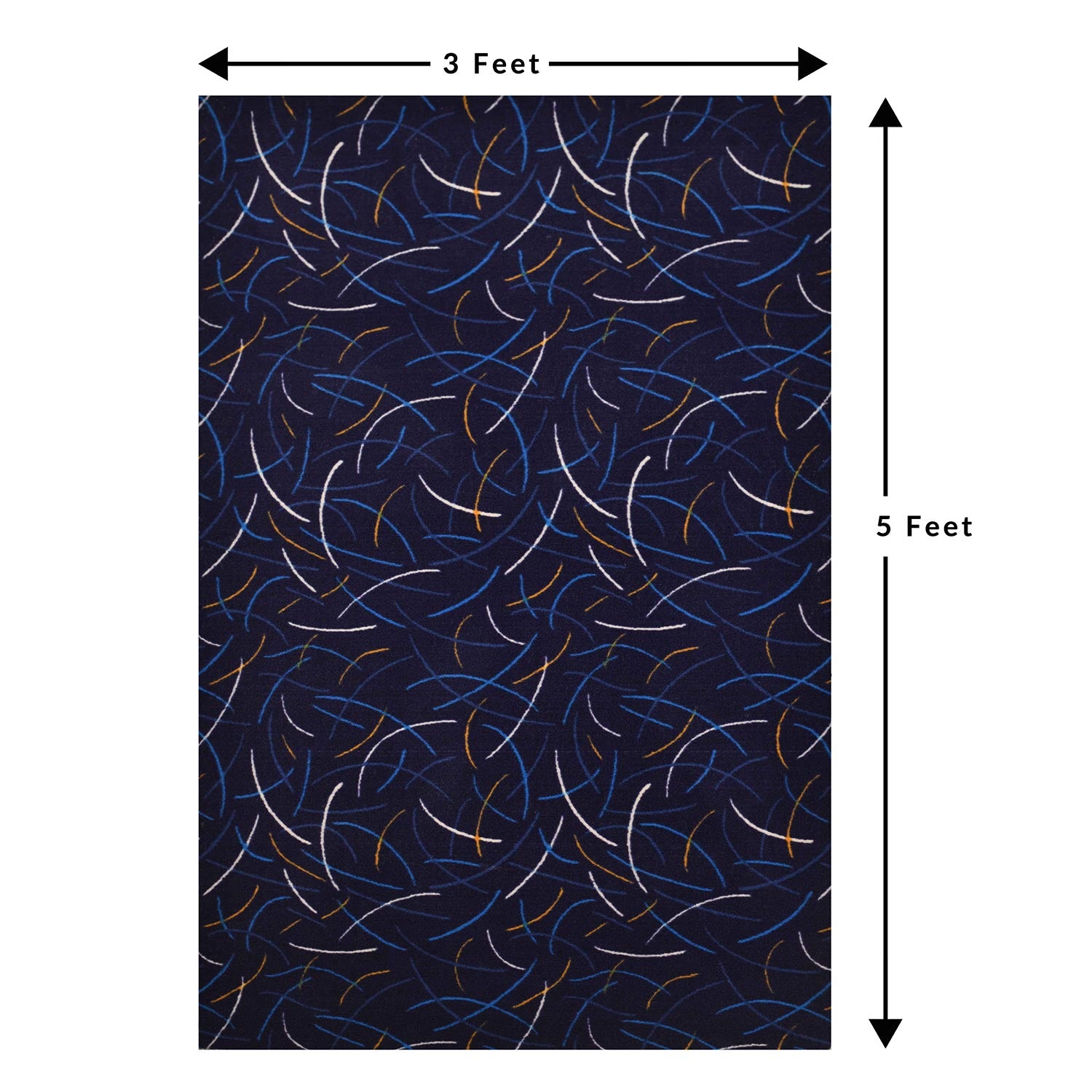 Saraswati Global Luxury Premium Rug Hand-Woven Area Rug, Anti-Slip Backing Carpet 3x5 Feet