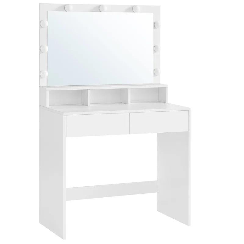 Chloe Dressing Table with Mirror See More by 17 Stories - Ouch Cart 