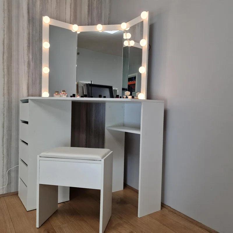 Oceana Dressing Table with Mirror - Ouch Cart 