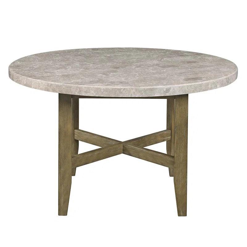 7 - Piece Marble Top Trestle Dining Set - Ouch Cart 