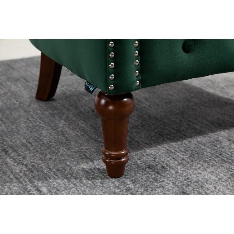 Noelia Wide Tufted Velvet Chesterfield Chair - Ouch Cart 