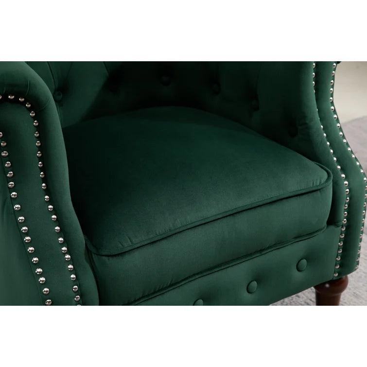 Noelia  Wide Tufted Velvet Chesterfield Chair