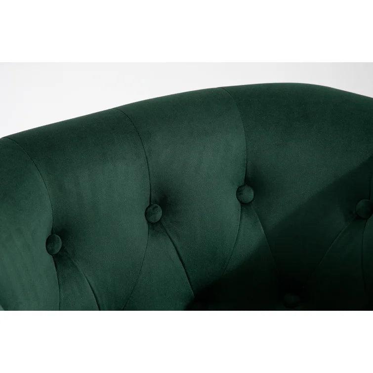 Noelia Wide Tufted Velvet Chesterfield Chair - Ouch Cart 