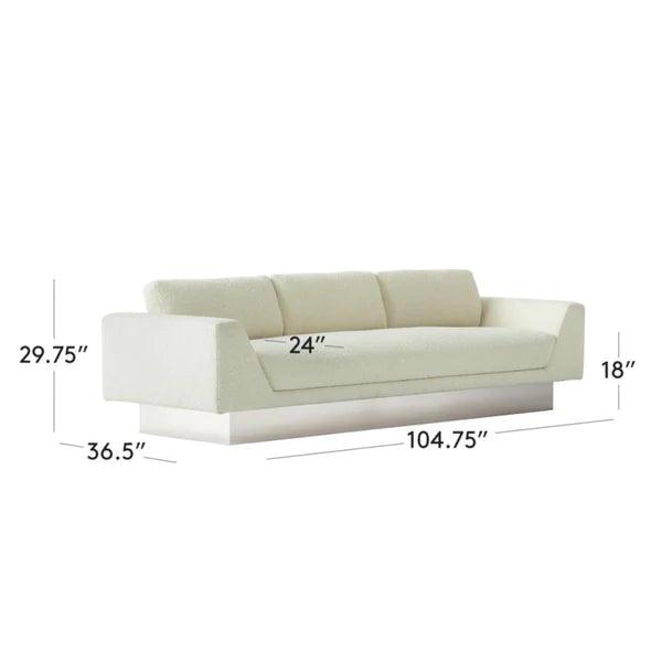 Ryan CREAM BOUCLE SOFA - Ouch Cart 