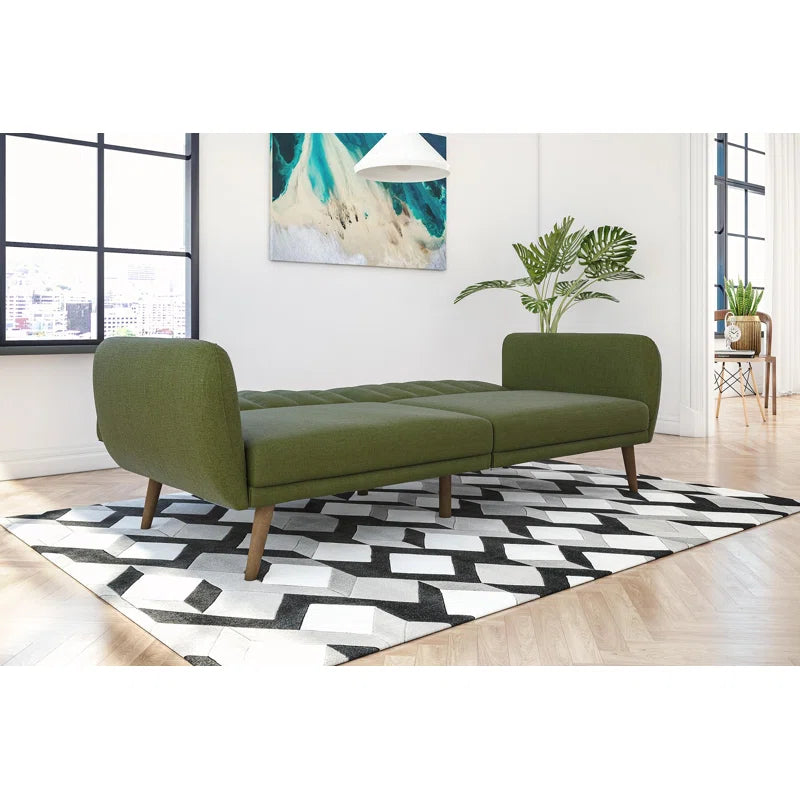 Novogratz Brittany Futon – Mid-Century Modern Convertible Sofa Bed