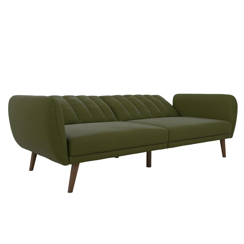 Novogratz Brittany Futon – Mid-Century Modern Convertible Sofa Bed