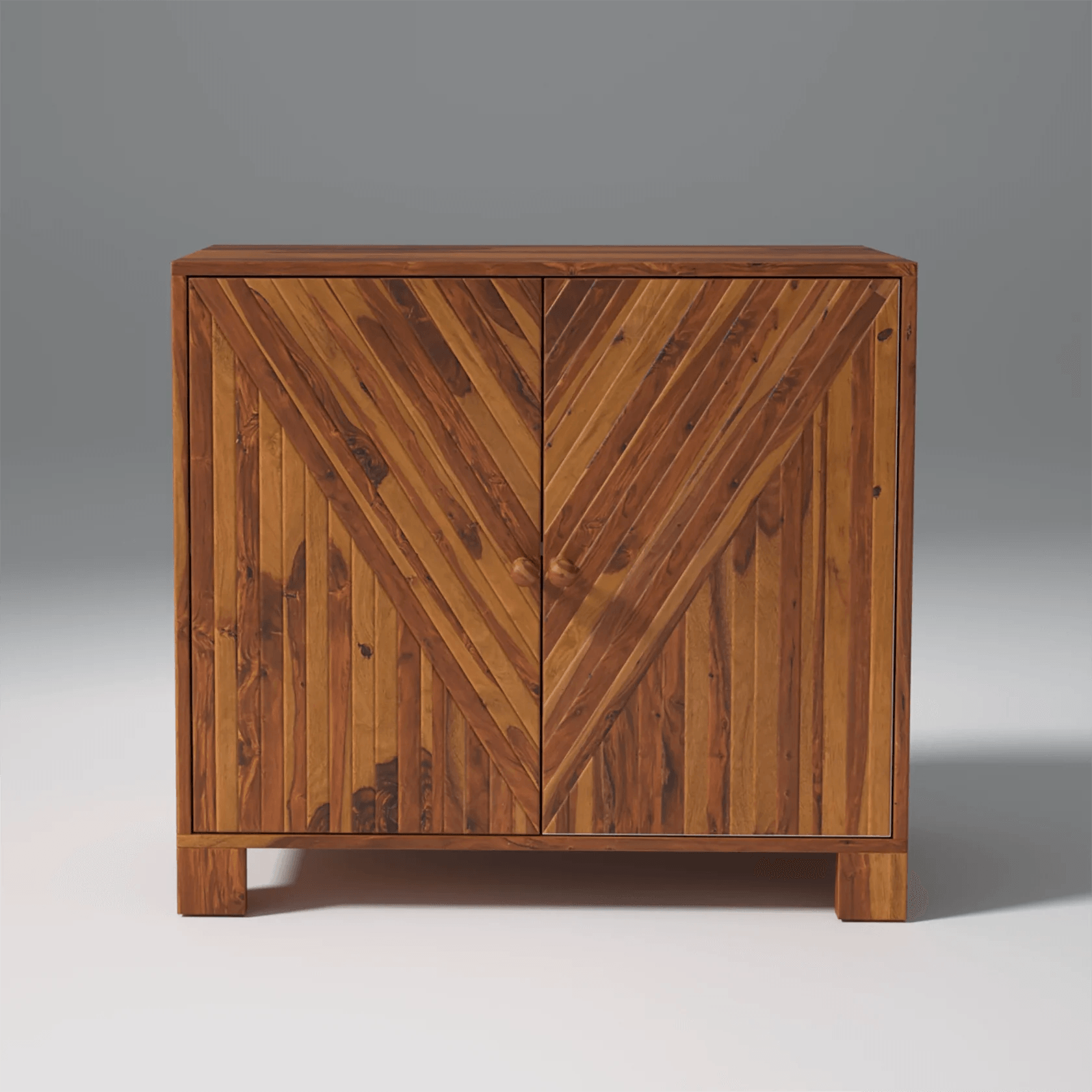 Omnia Sheesham Wood Sideboard In Light Honey