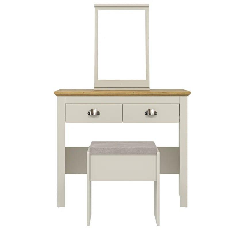 JBLCC Vanity Desk with Mirror, Makeup Vanity with Storage Drawer, White Vanity Set Dressing Table for Bedroom - Ouch Cart 