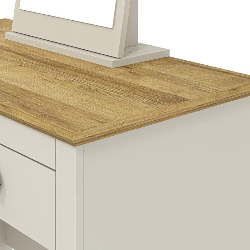 JBLCC Vanity Desk with Mirror, Makeup Vanity with Storage Drawer, White Vanity Set Dressing Table for Bedroom - Ouch Cart 