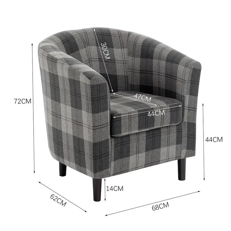 Oldfield Upholstered Barrel Chair - Ouch Cart 