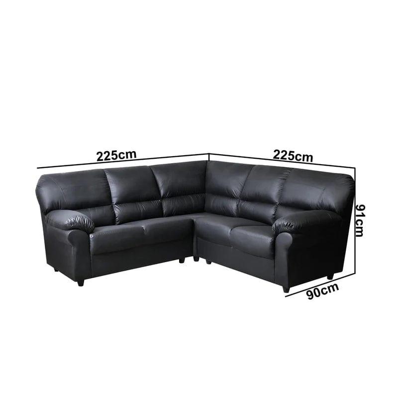 Orchard Lane 3 - Piece Vegan Leather Corner Sofa - Ouch Cart 