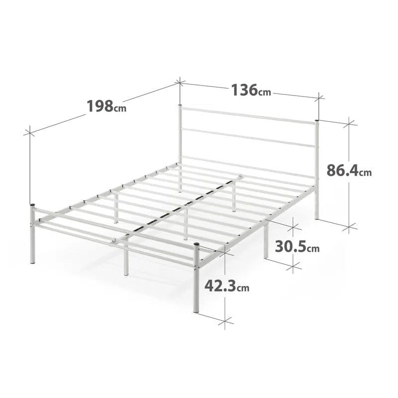 Otelia Premium Steel Bed Frame With Headboard - Ouch Cart 