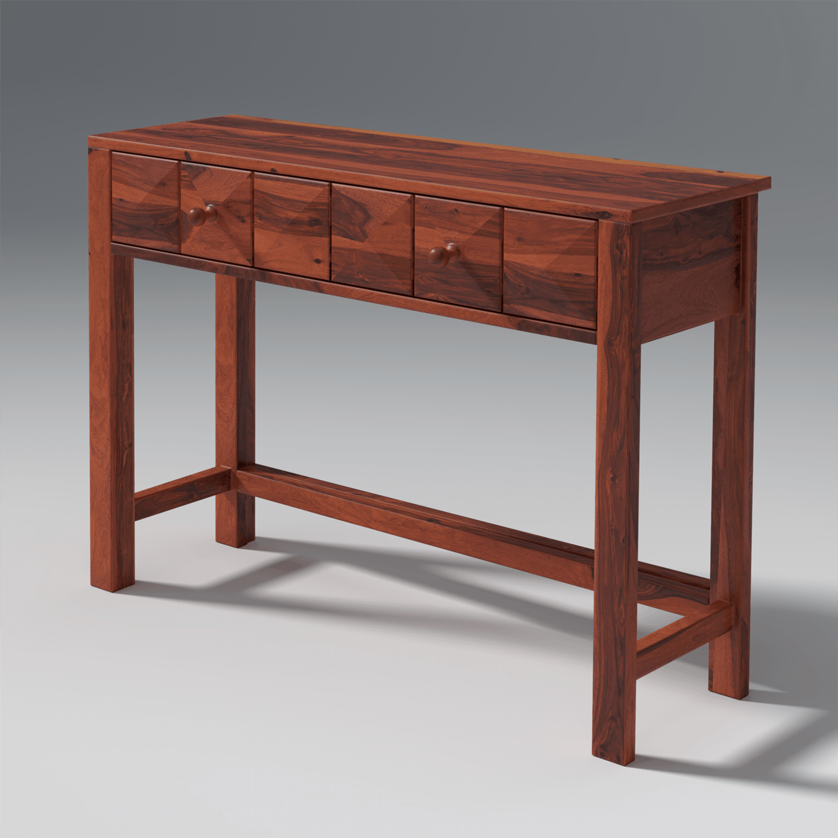 Pluto Sheesham Wood Console Reddish Rosewood