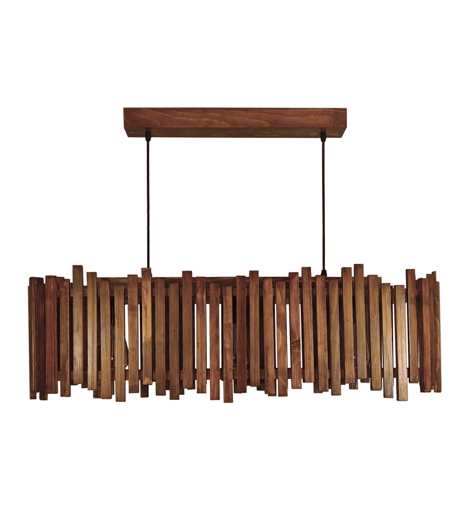 Palisade 36 Centrum Brown Wooden 3 Series Hanging Lamp