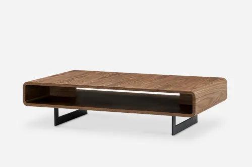Peri Walnut Veneer with Engineered Wood Coffee Table - Ouch Cart 
