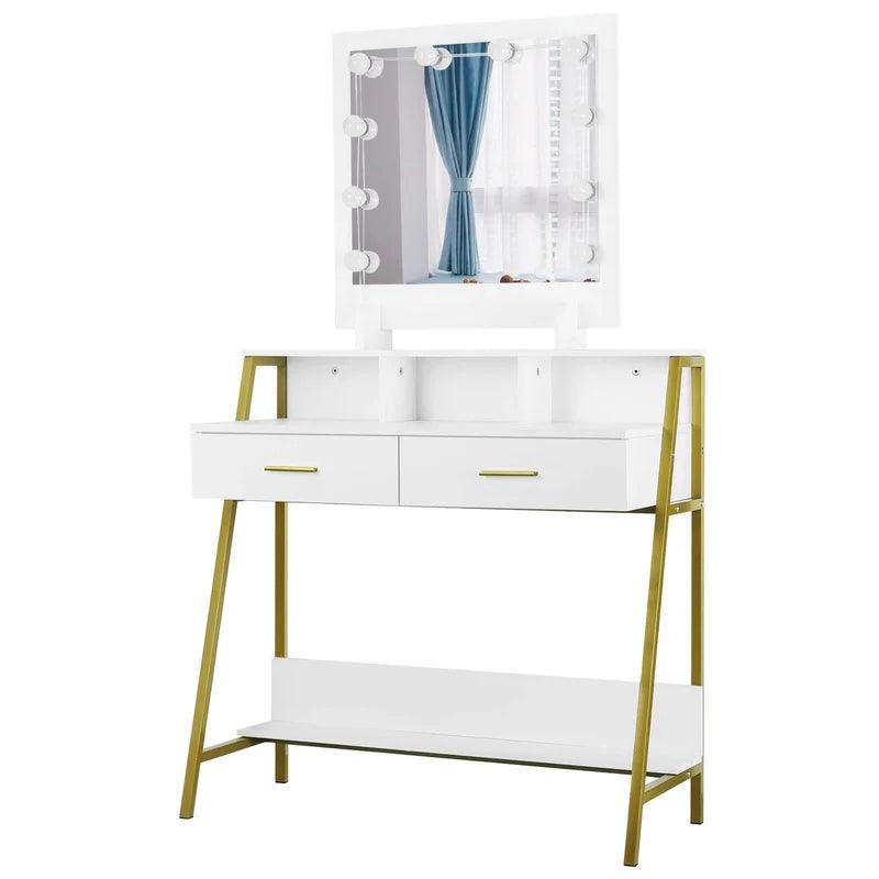 Leonie Dressing Table with Mirror - Ouch Cart 