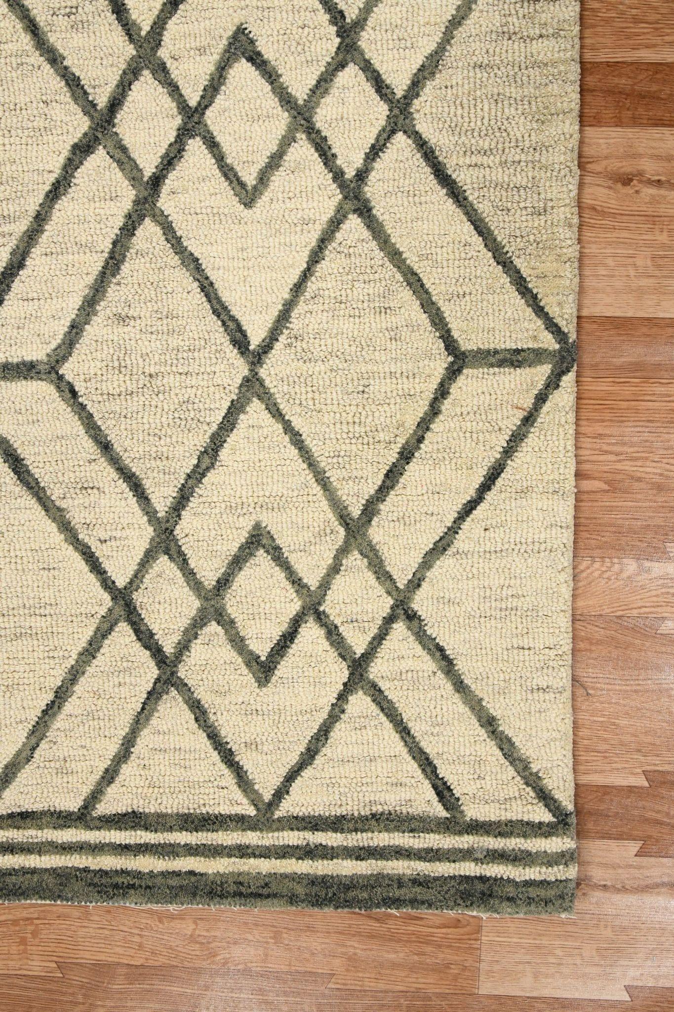 Ivory Wool Vista 5x8 Feet Hand-Tufted Carpet - Rug - Ouch Cart 