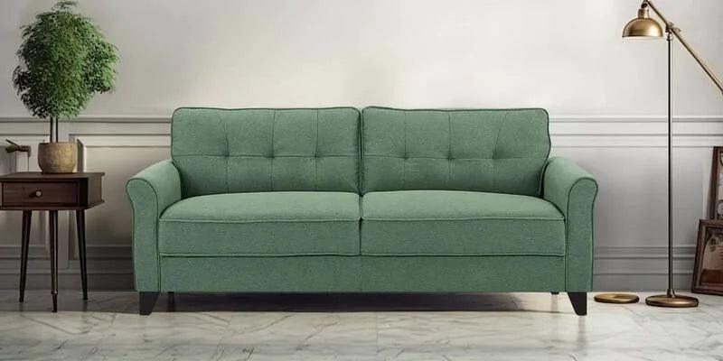 Fabric 3 Seater Sofa In Green Colour - Ouch Cart 