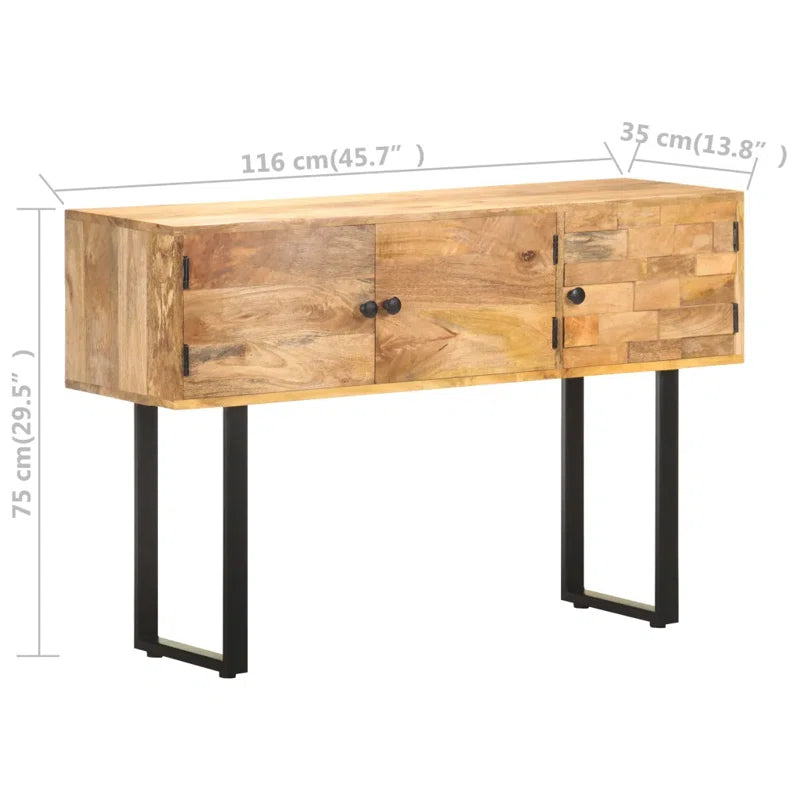 Kaito Solid Wood Top Console Table