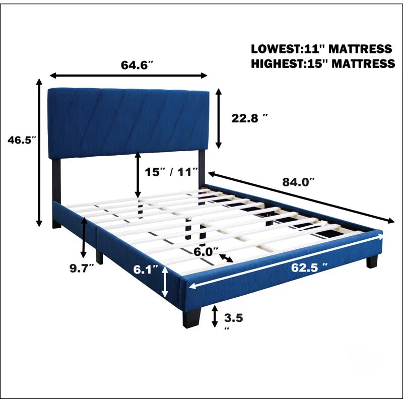 Queen Size Adjustable Upholstered Bed