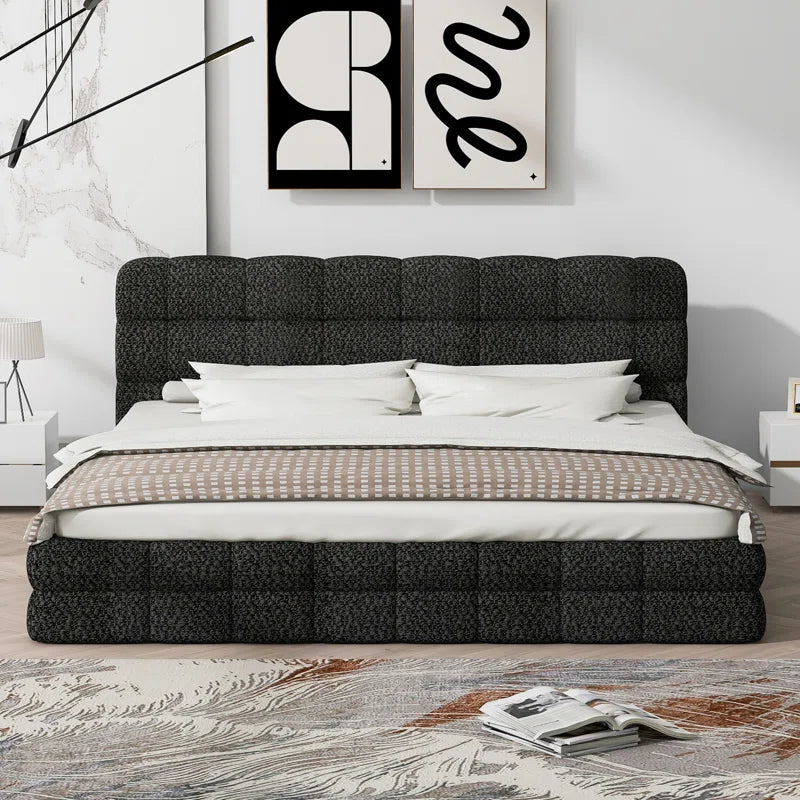 Queen Size Upholstered Platform Bed