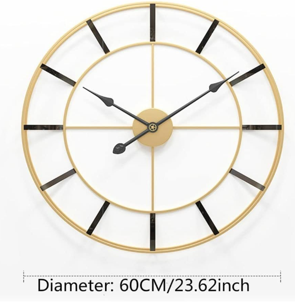 Simple Golden And Black Wall Clock