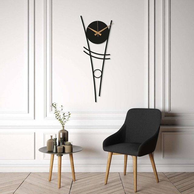 long dial black wallclock