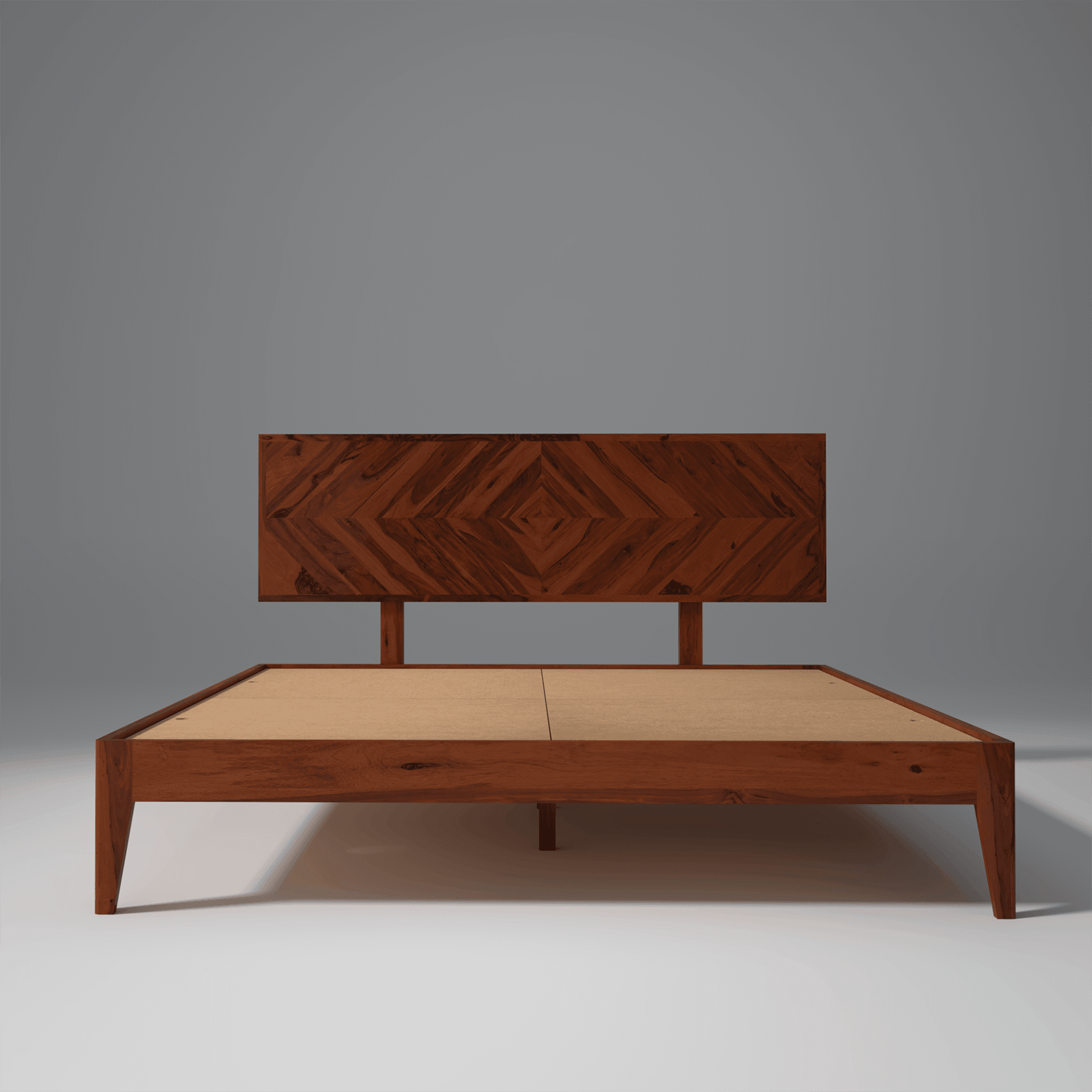 Reposa Sheesham Wood Beds Non-Storage In Walnut