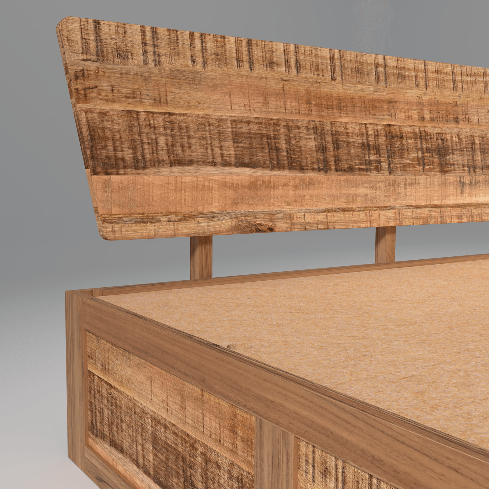 Reveria Mango And Acacia Wood Natural With Box Storage - Ouch Cart 