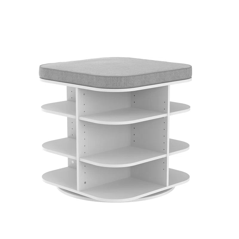 ClosetMaid Rotating Shoe Storage Bench – White