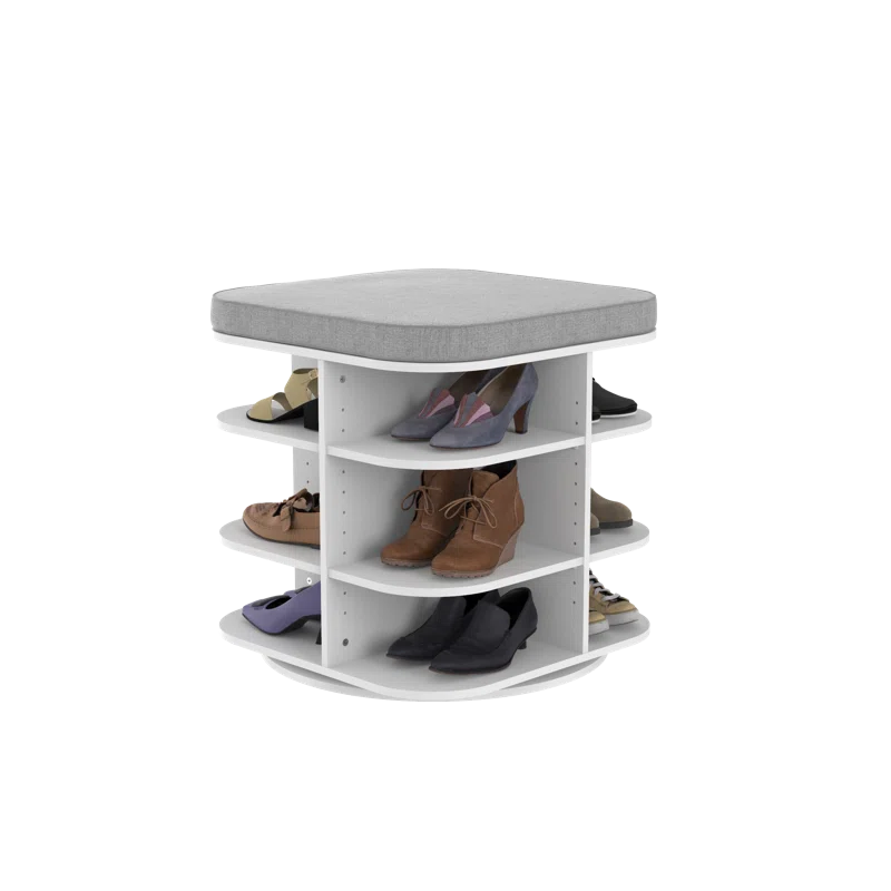 ClosetMaid Rotating Shoe Storage Bench – White
