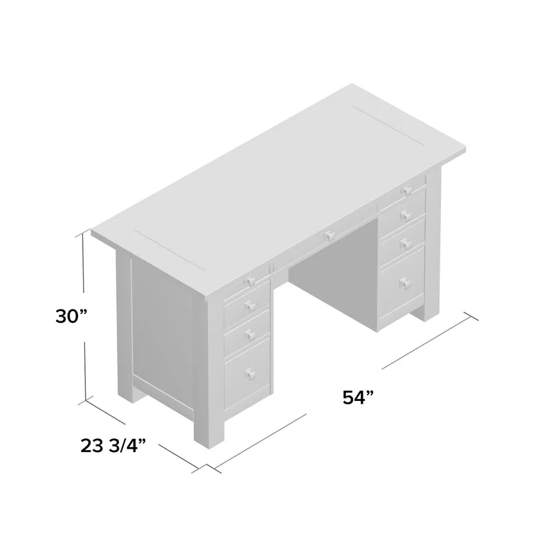 54" Executive Desk with Spacious Surface and Professional Design