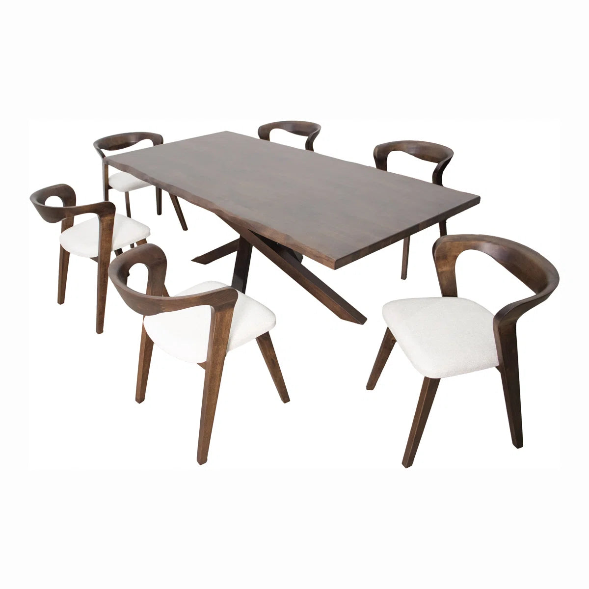 Rozella Solid Wood 7-Piece Dining Table Set