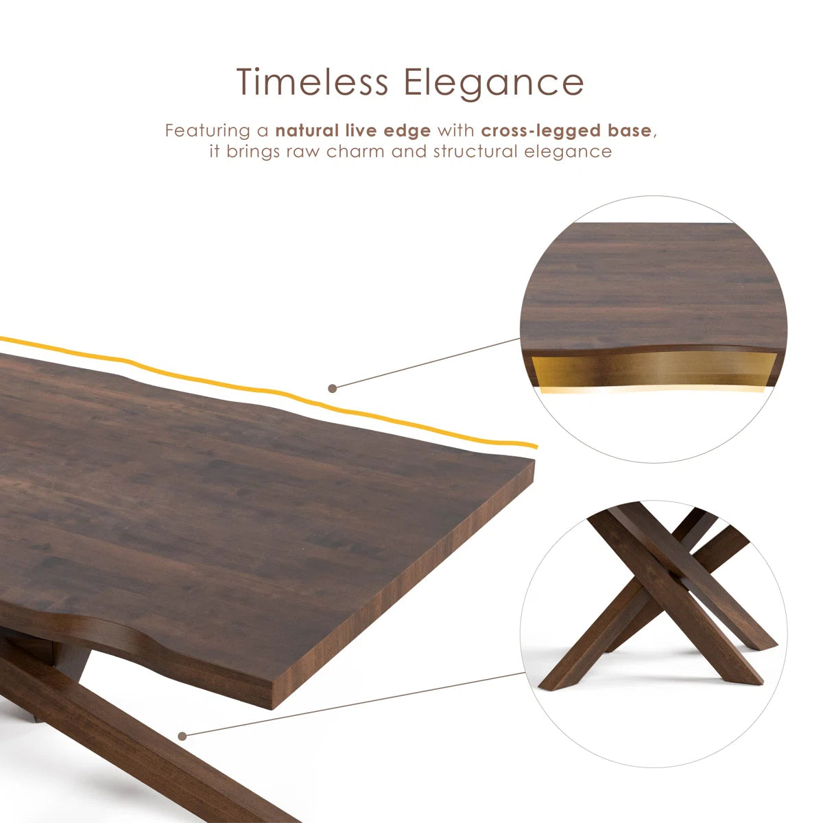 Rozella Solid Wood 7-Piece Dining Table Set