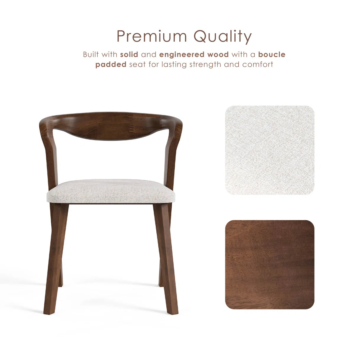 Rozella Solid Wood 7-Piece Dining Table Set- OUCH CART 