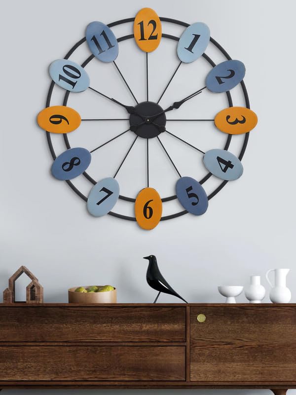 Colorfull Oval Circle Wall Clock