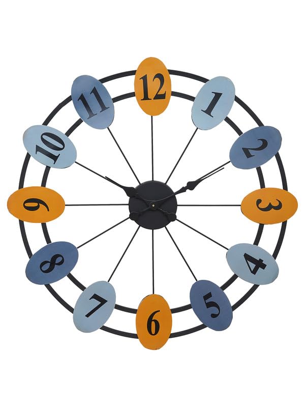 Colorfull Oval Circle Wall Clock