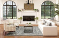 Gray Wool & Viscose Vestige 8X10 Feet  Hand-Tufted Carpet - Rug