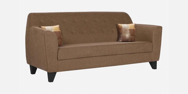 Fabric 3 Seater Sofa In Brown Colour - Ouch Cart 